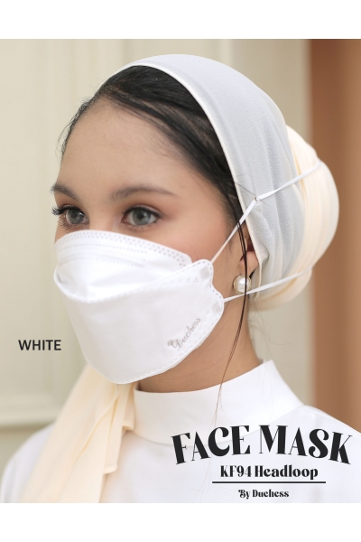 DUCHESS FACE MASK K94 HEADLOOP - WHITE DUCHESS FACE MASK K94 HEADLOOP - WHITE